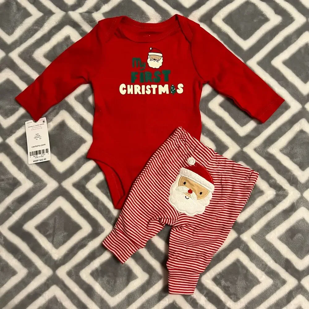 NEW Carter's My First Christmas Outfit Size Newborn